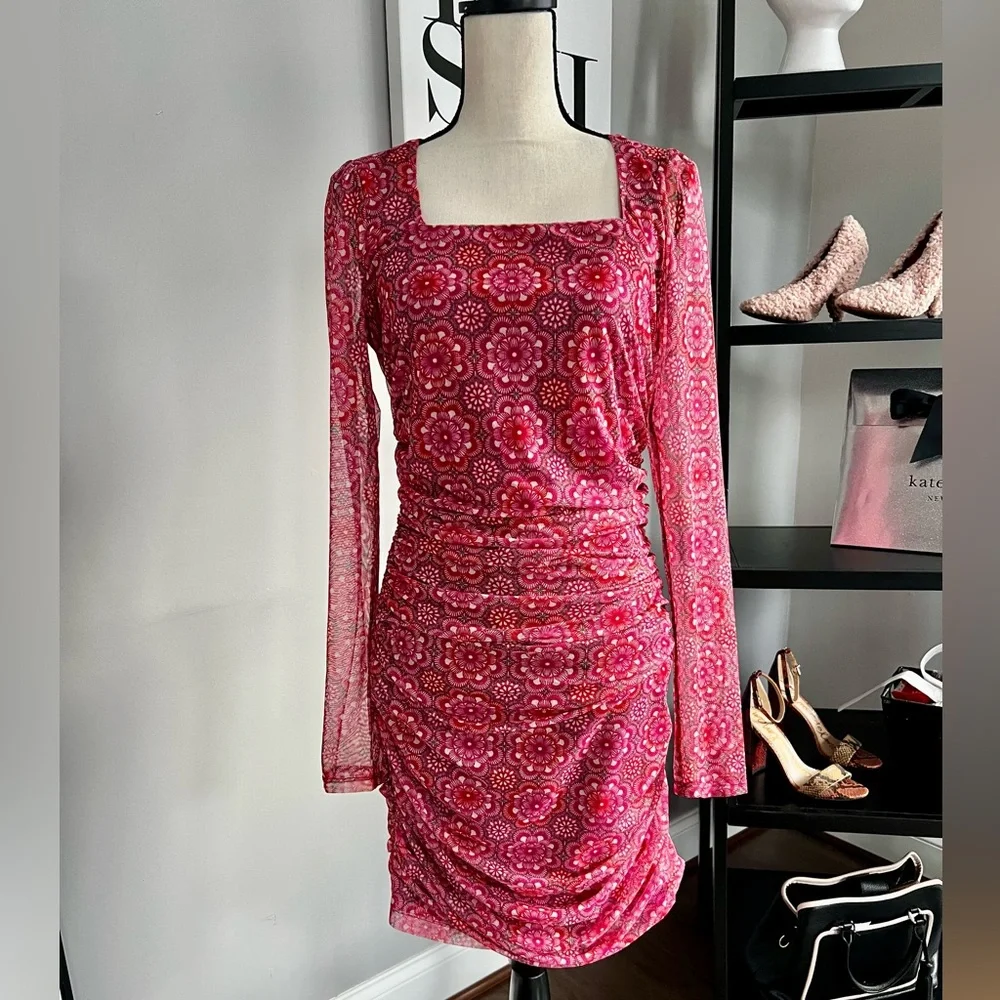 BCBGeneration Pink Long Sleeve Dress - Picture 2 of 9